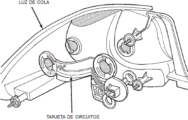 Tarjeta de circuitos de la luz de cola Dodge Stratus